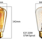 YNL E27 Retro Edison Bulb 220V 40W – ST64 G80 G95 G125 Vintage Filament Light Bulb - Roomsium