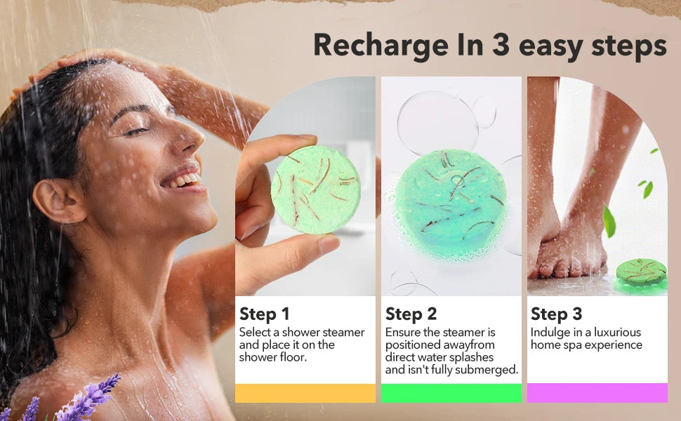 Shower Steamers Aromatherapy – 8 Pack Spa Gift Set for Women & Men