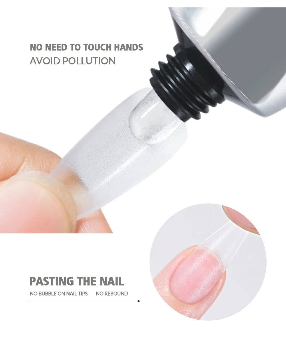 Nailpop Nail Extension Kit 600pcs Soft Gel Nail Tips with Glue Gel & UV Lamp – Fast Nail Extension Set for DIY & Professional Use - Roomsium