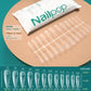 NAILPOP 120pcs Soft Gel Full Cover Press On Nails – Coffin Clear / Semi-Matte False Nail Tips - Roomsium