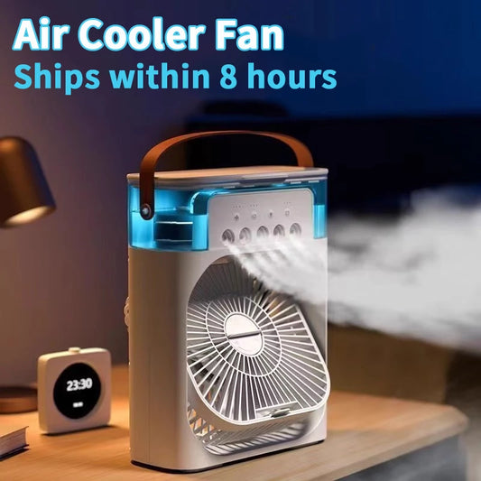 KUALOOL 3-in-1 Personal Air Cooler – Portable Fan, Humidifier & LED Light
