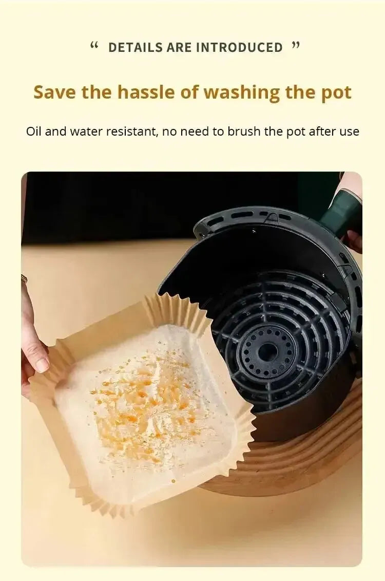 Air Fryer Disposable Paper Liners – Non-Stick Baking Paper
