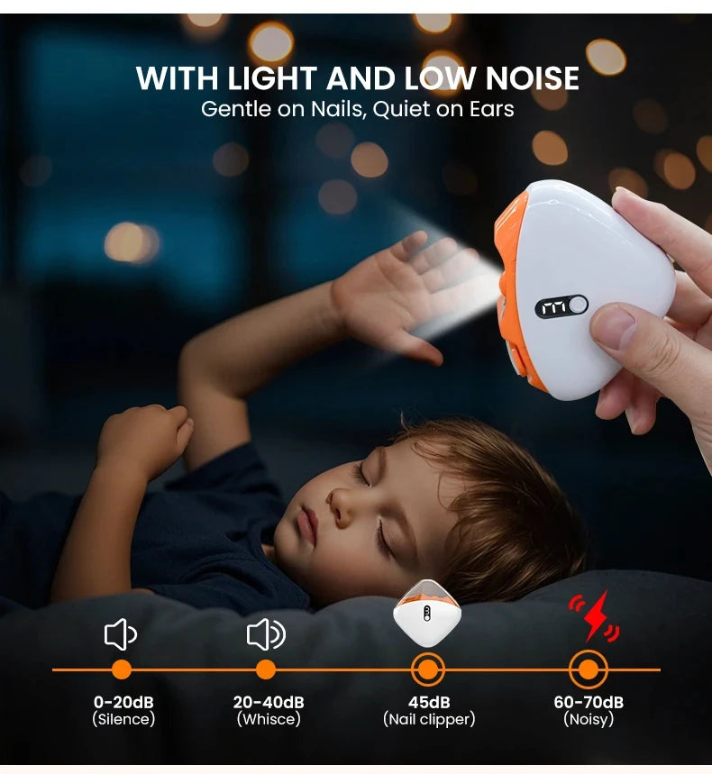 Electric Automatic Nail Trimmer with Light for Adults & Babies - Roomsium