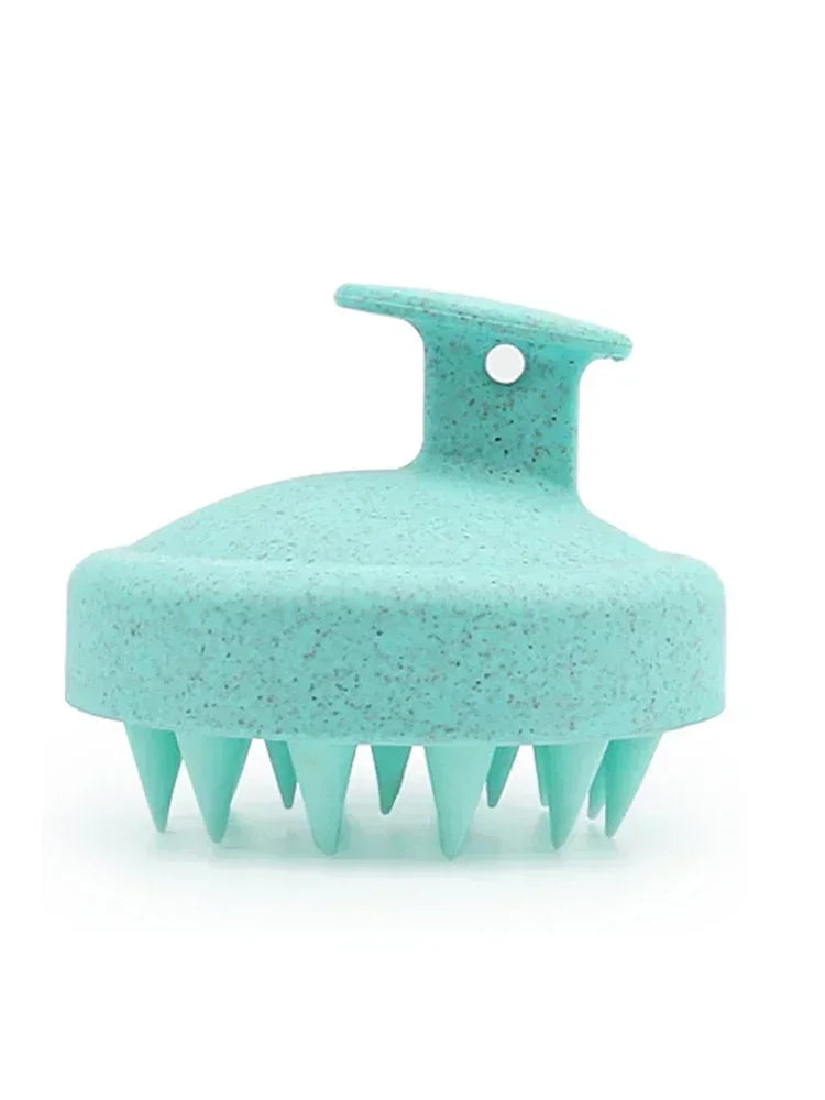 Silicone Scalp Shampoo Brush – Wheat Straw Hair Washing & Scalp Massage Comb (7×8cm) - Roomsium