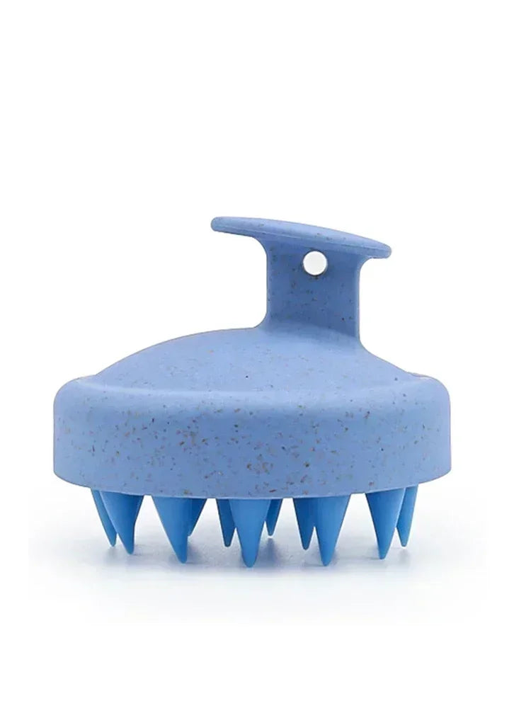 Silicone Scalp Shampoo Brush – Wheat Straw Hair Washing & Scalp Massage Comb (7×8cm) - Roomsium