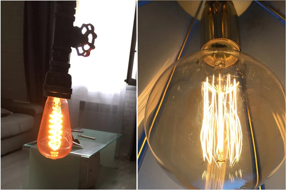 YNL E27 Retro Edison Bulb 220V 40W – ST64 G80 G95 G125 Vintage Filament Light Bulb - Roomsium