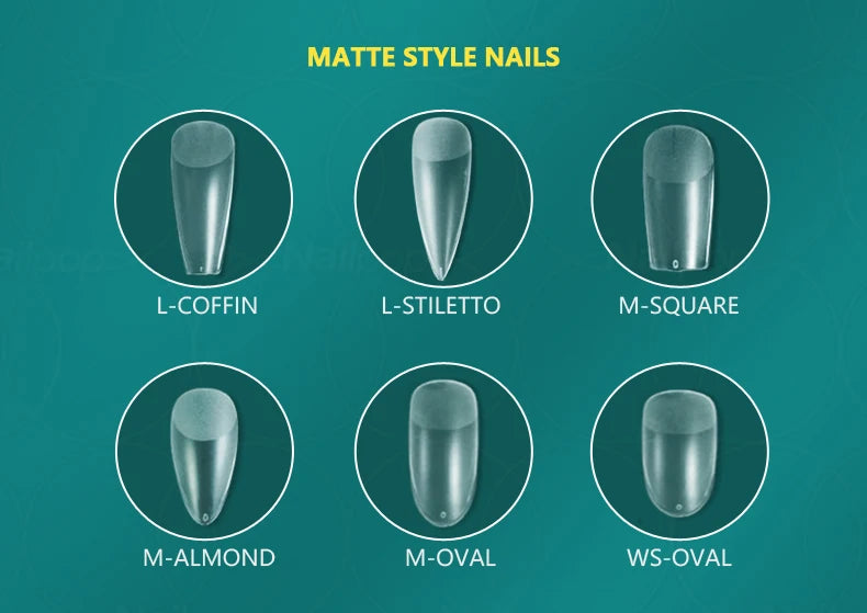 NAILPOP 120pcs Soft Gel Full Cover Press On Nails – Coffin Clear / Semi-Matte False Nail Tips - Roomsium