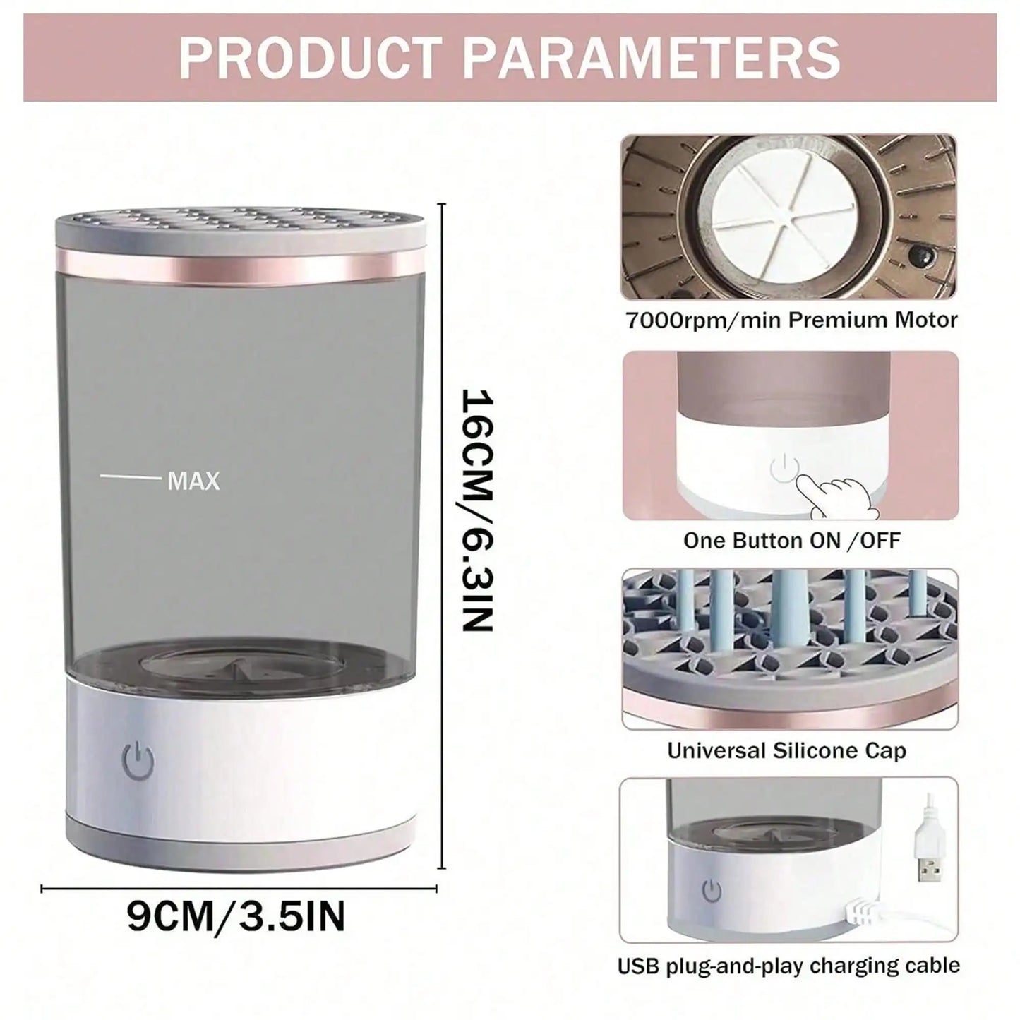 Electric Makeup Brush Cleaner | Automatic Brush Washer