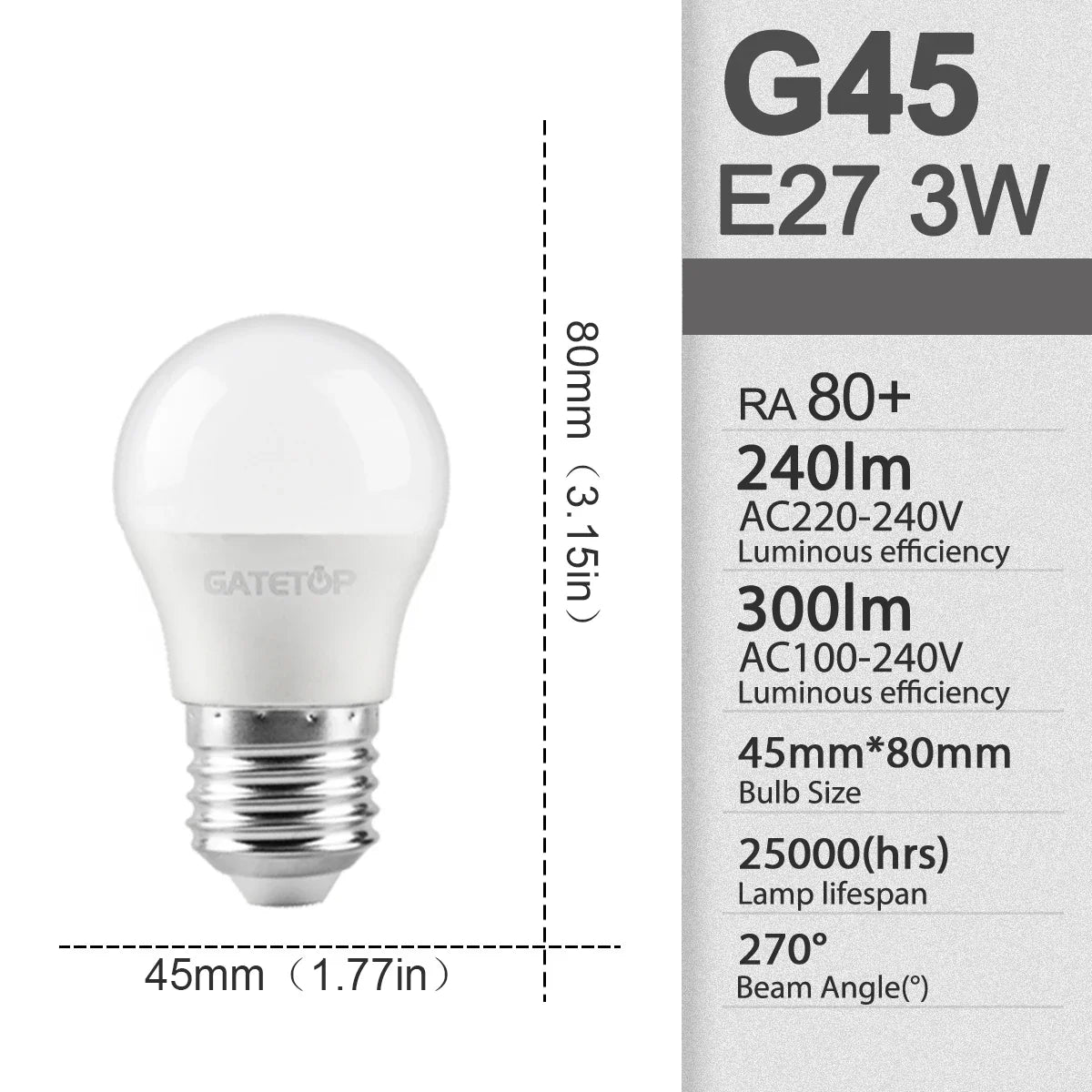 10pcs E27 LED Bulbs A60 G45 3W–24W AC 110V/220V Cold & Warm White Home Light - Roomsium