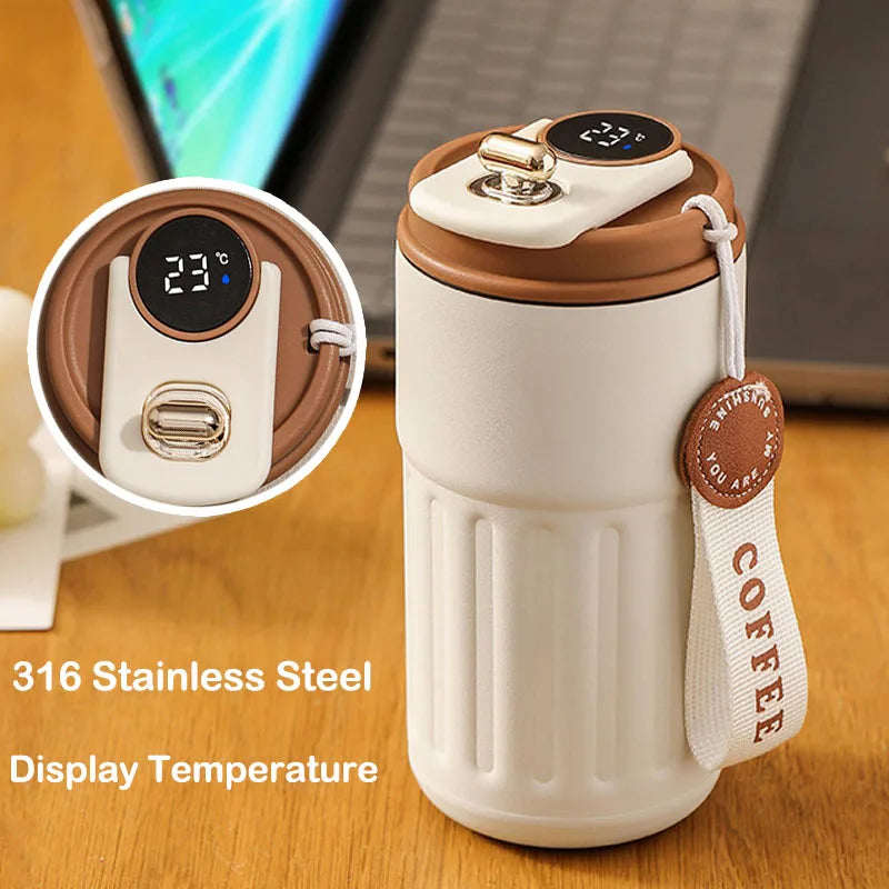 450ml Smart Temperature Display Thermos Bottle 316 Stainless Steel
