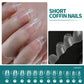 NAILPOP 120pcs Soft Gel Full Cover Press On Nails – Coffin Clear / Semi-Matte False Nail Tips - Roomsium
