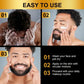 Step-by-step guide on applying skincare product with a man washing his face and using cream.