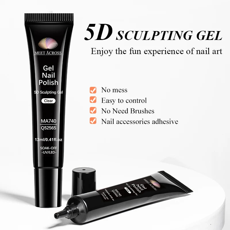 5D Sculpting Gel Nail Art Modeling Gel – 3D Design Carving Gel