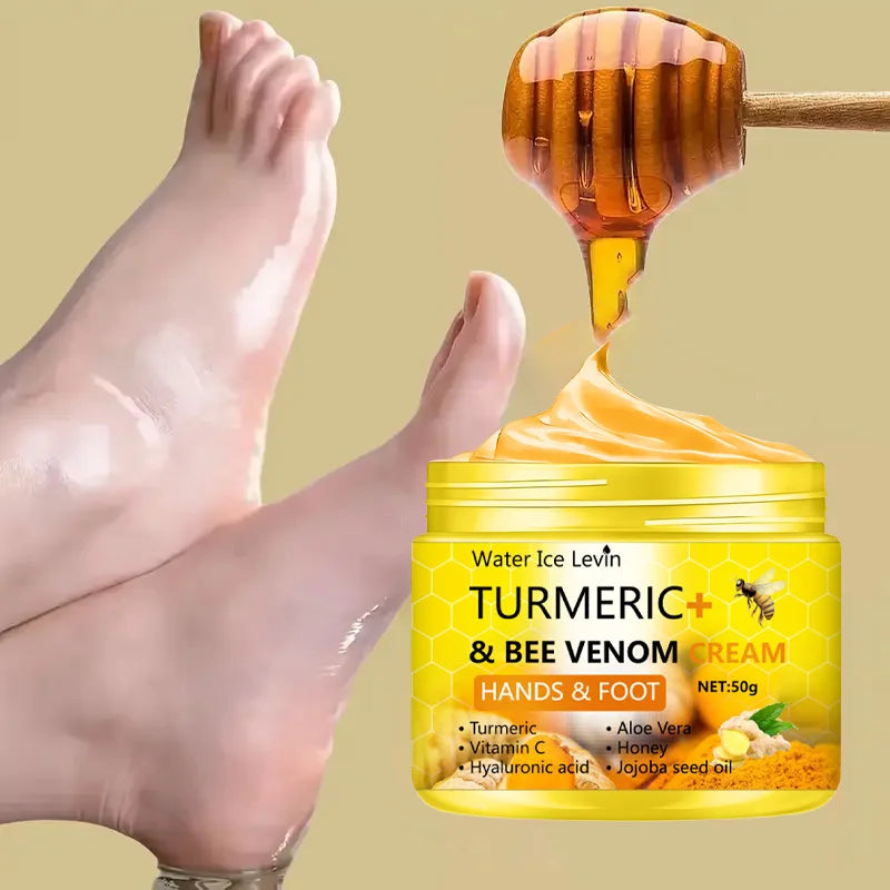 Turmeric Bee Venom Hand & Foot Repair Cream – Anti-Drying Skin Care (50g)
