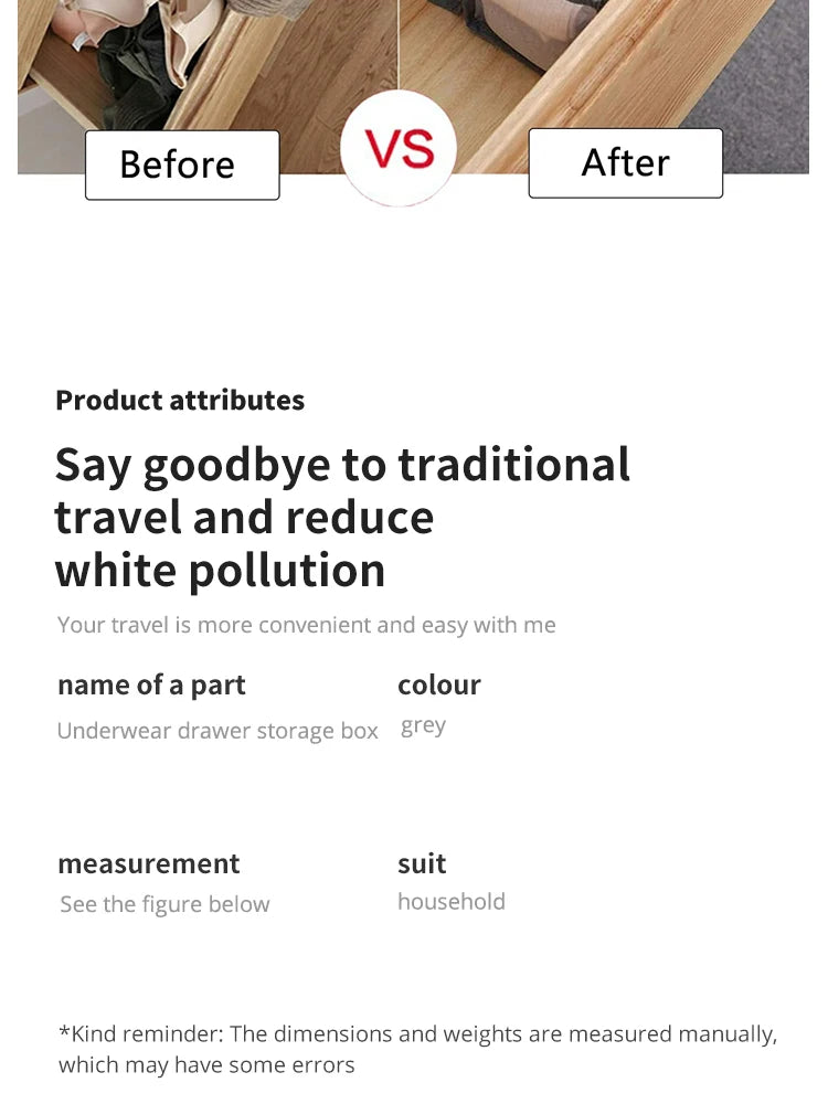 11 Compartment Foldable Underwear Organizer Storage Box