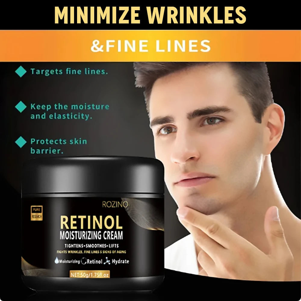 Men's Retinol Face Moisturizer Moisturizing Retinol Cream Anti-Wrinkle Aging Moisturizing Shrink Pores Whitening Smooth Retinol - Roomsium