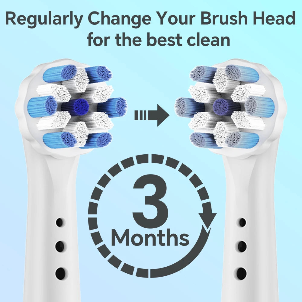 4-Pack Replacement Brush Heads Compatible with Oral-B iO Series 2–10 Electric Toothbrush - Roomsium
