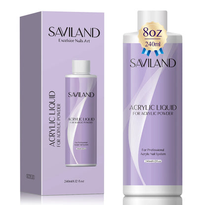 Saviland Acrylic Nail Liquid Monomer – 60ml–500ml | For Acrylic Nail Application