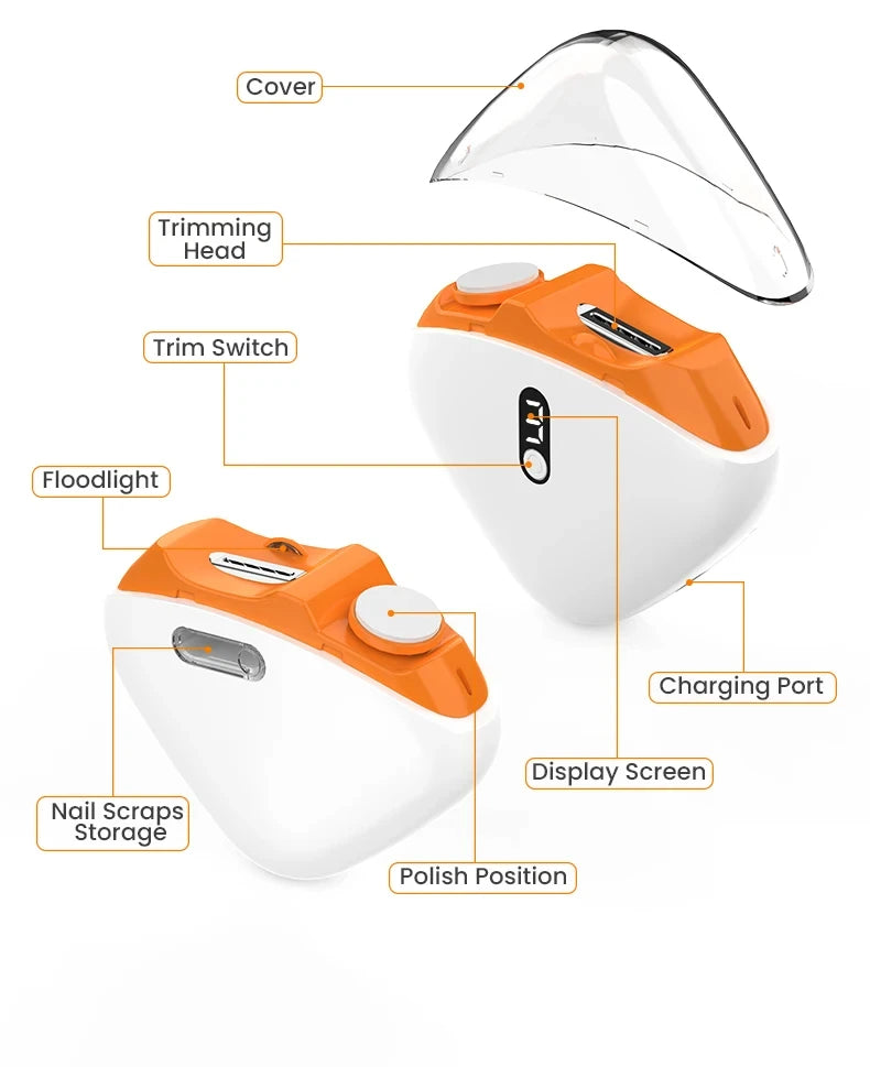 Electric Automatic Nail Trimmer with Light for Adults & Babies - Roomsium