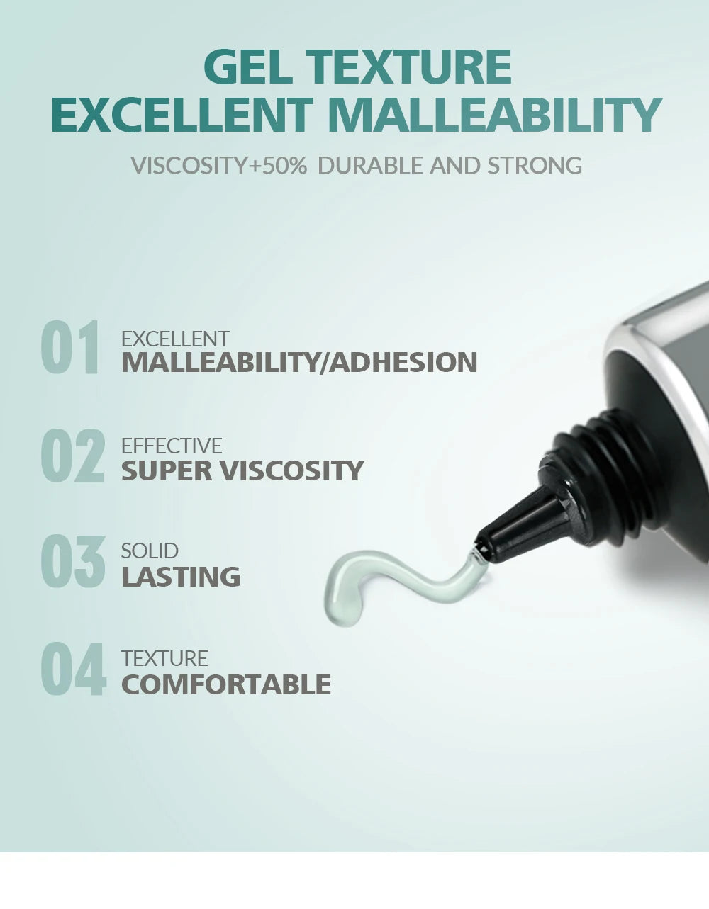 Nailpop Pro Soft Nail Tips Gel Glue 20g – UV/LED Adhesive for Fake Nails & Gel Extensions - Roomsium