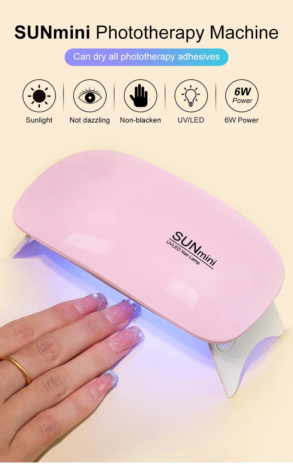 Limegirl 6W Mini LED Nail Dryer – Portable USB UV Nail Lamp - Roomsium