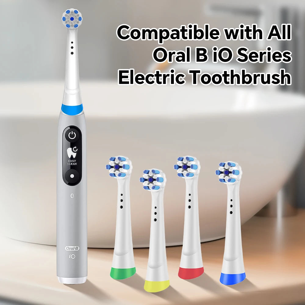 iO Replacement Toothbrush Heads Compatible with Oral-B iO Series (4 / 8 / 12 Pack) – Electric Toothbrush Refills for Adults - Roomsium