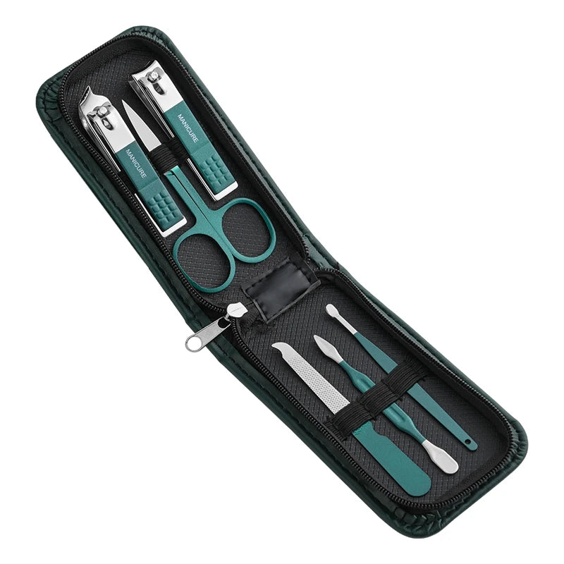 6-Piece Stainless Steel Nail Clipper Set – Portable Manicure & Pedicure Kit - Roomsium