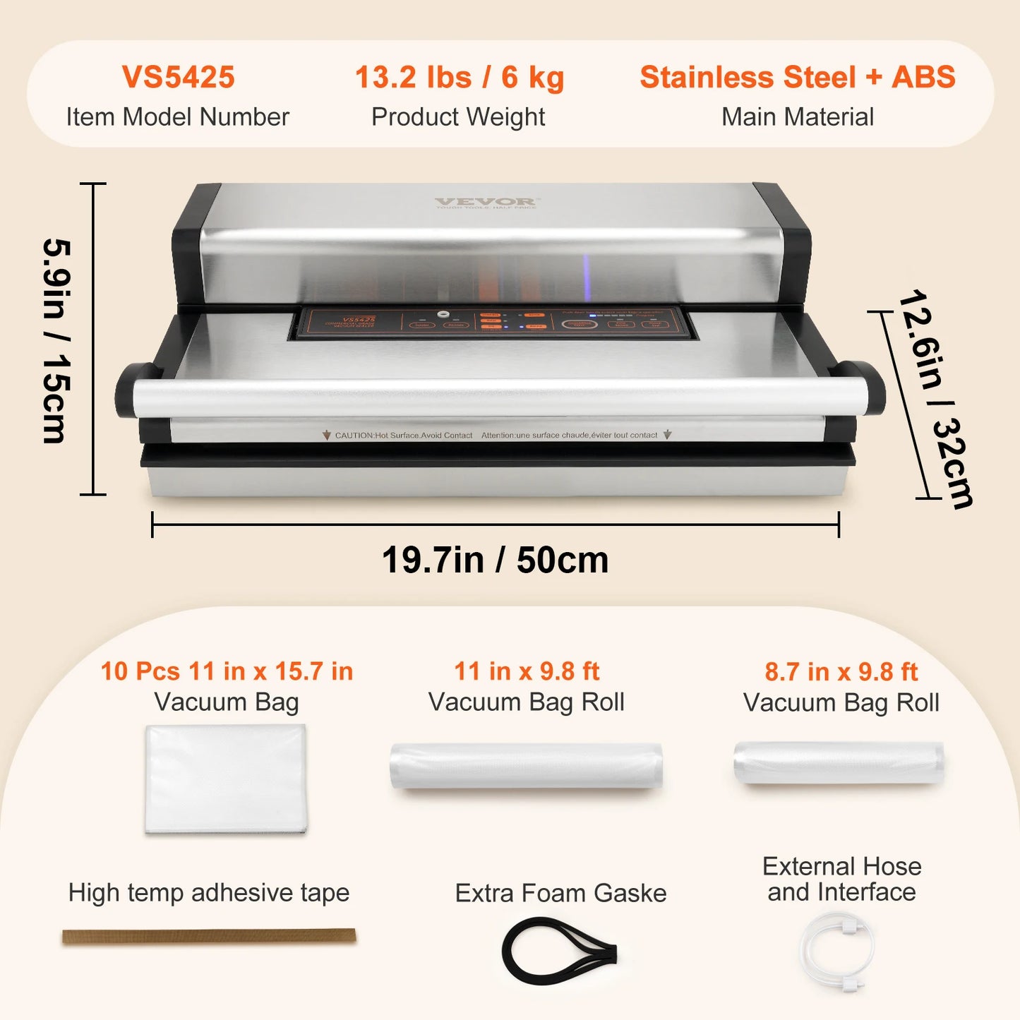 SucceBuy Commercial Vacuum Sealer Machine – Automatic Food Packaging with Cutter & Bag Storage - Roomsium