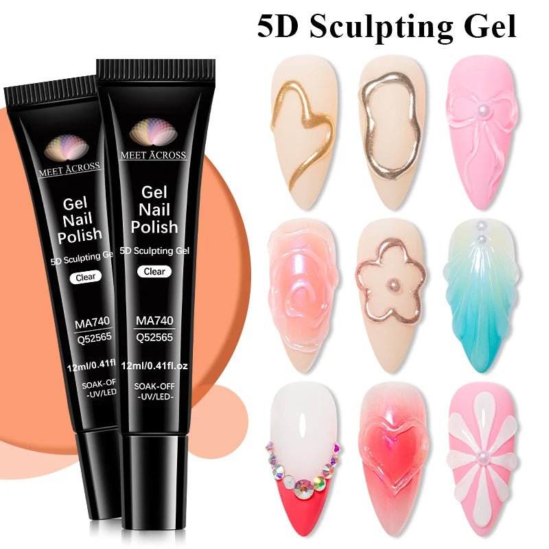 5D Sculpting Gel Nail Art Modeling Gel – 3D Design Carving Gel