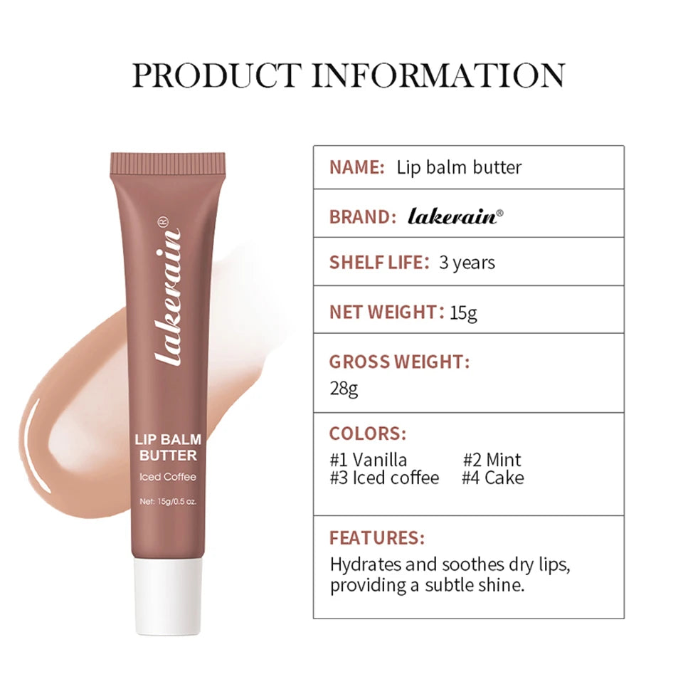 Summer Moisturizing Lip Balm Gloss – Transparent Lip Oil with Vanilla, Mint & Iced Coffee Scents - Roomsium