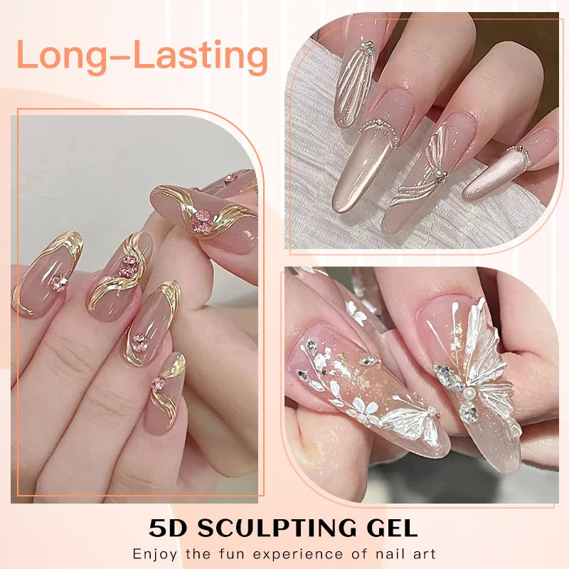 5D Sculpting Gel Nail Art Modeling Gel – 3D Design Carving Gel