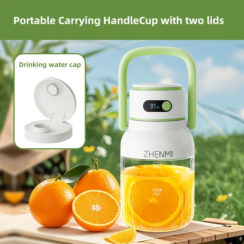 ZHENMI Large-Capacity Portable Juicer / Blender – J15 (33oz / 1L)