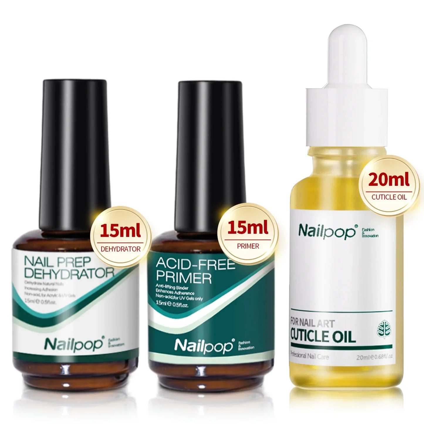 Nailpop Nail Dehydrator & Acid-Free Primer Set – Natural Nail Prep for Acrylic & UV Gel - Roomsium