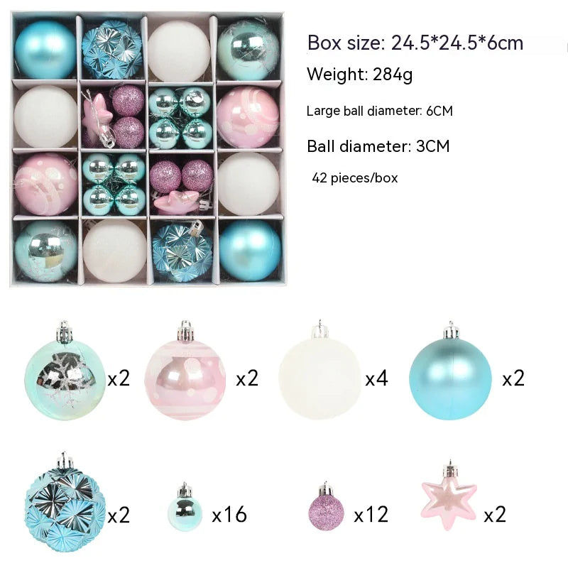 Colorful Christmas Ball Ornaments Set – Holiday Tree Décor - Roomsium
