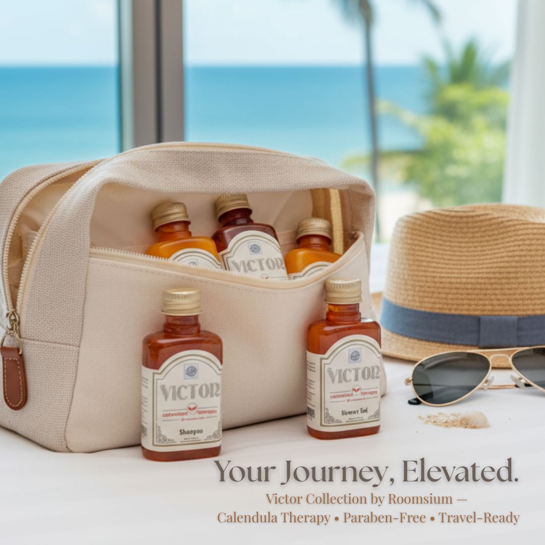 Roomsium Guest Bathroom Bundle (170 Pieces) – Victor Toiletries Sets & Hand-Wrapped Olive Oil Guest Soaps - Roomsium