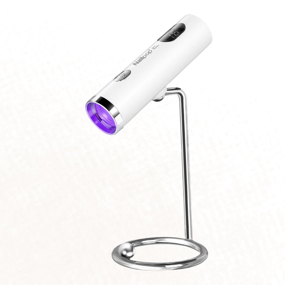 Nailpop Mini UV Nail Lamp – Portable Rechargeable 3W Gel Polish Curing Light with Magnetic Stand - Roomsium