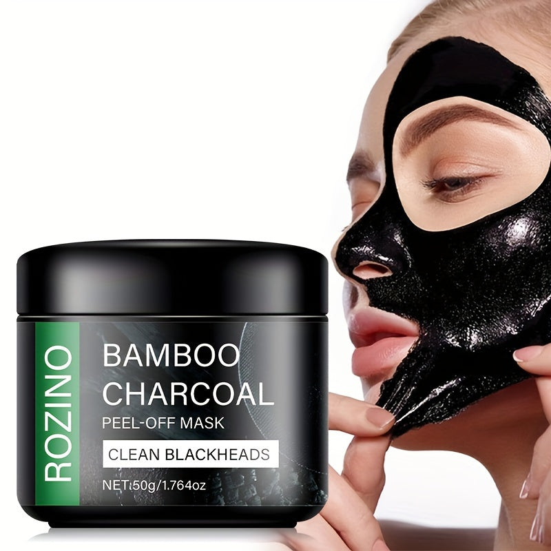 ROZINO Bamboo Charcoal Face Mask – Deep Cleansing Facial Mask with Aloe Vera
