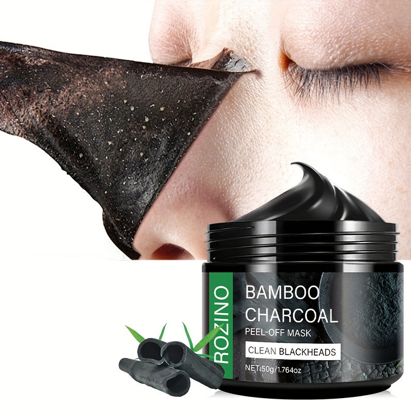 ROZINO Bamboo Charcoal Face Mask – Deep Cleansing Facial Mask with Aloe Vera
