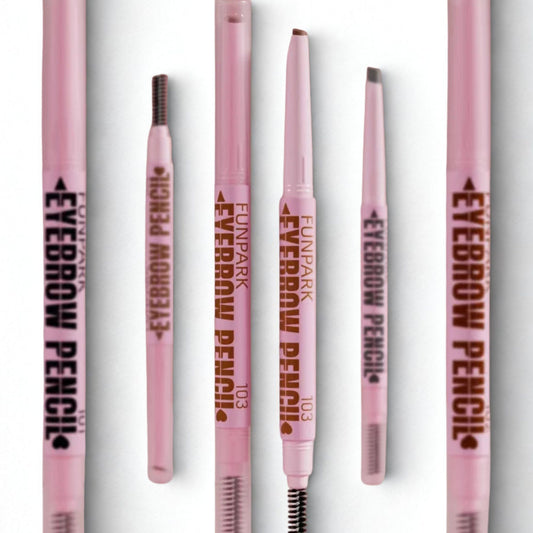 2-in-1 Eyebrow Pencil with Brush – Waterproof Long Lasting Brow Definer (5 Colors)