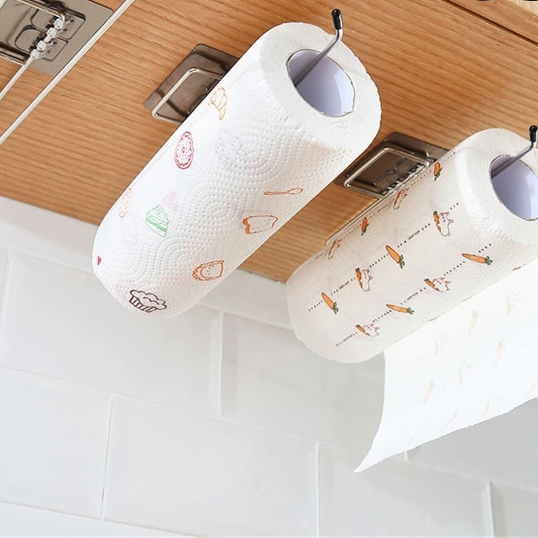 2PCS Stainless Steel Adhesive Paper Towel Holder