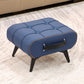 High-Quality Oil Wax Leather Low Stool – Padded Footstool & Accent Bench
