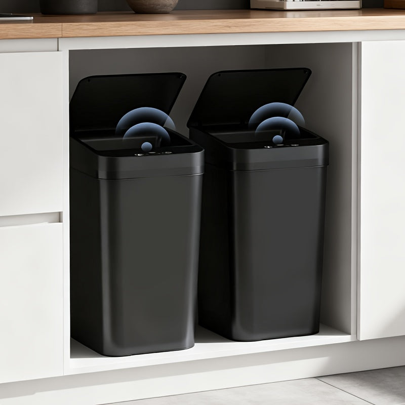 2 Pack Motion Sensor Trash Can Slim Bathroom Bin
