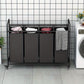 4-Bag Sorter Laundry Hamper Cart with Heavy-Duty Rolling Wheels