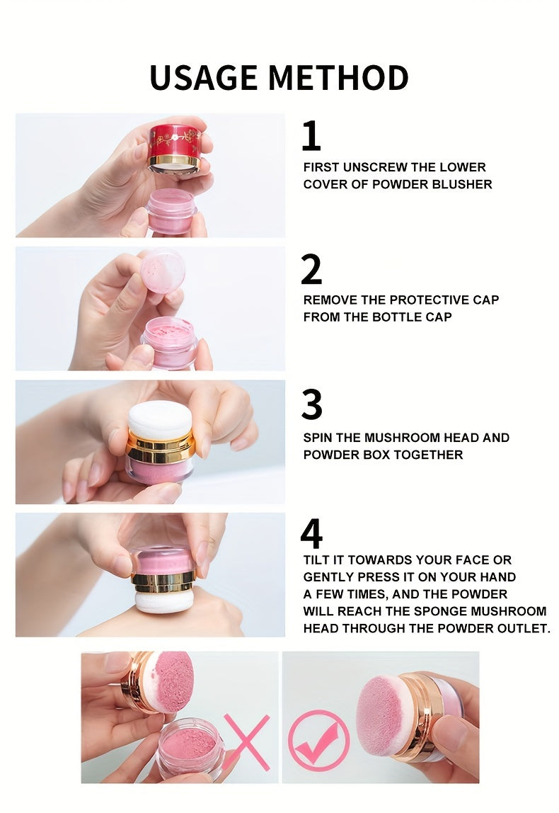 ROUSE 3 Color Blush Palette – Natural Coral & Pink Face Powder