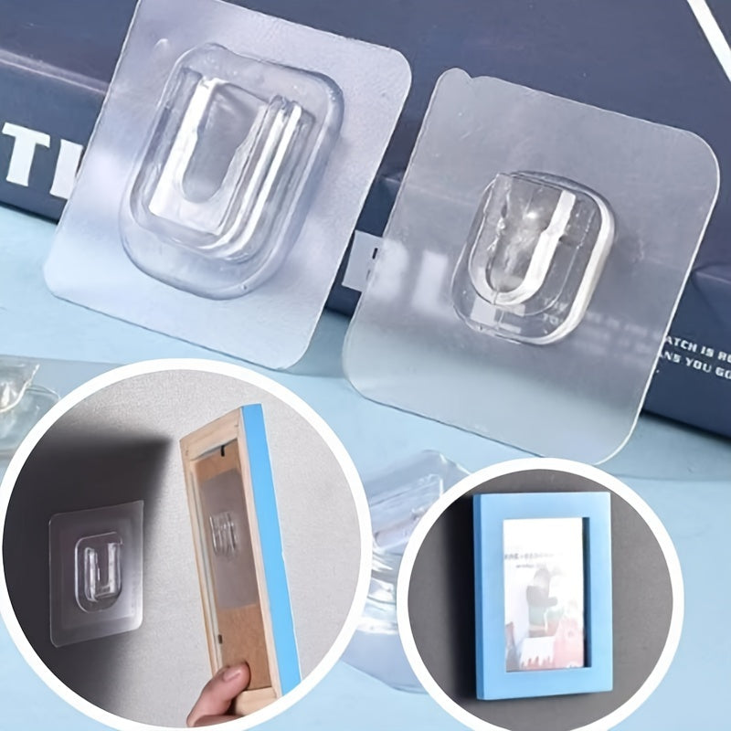 10-Pack Adhesive Wall Hooks – No-Drill Waterproof Utility Hooks for Kitchen & Bathroom