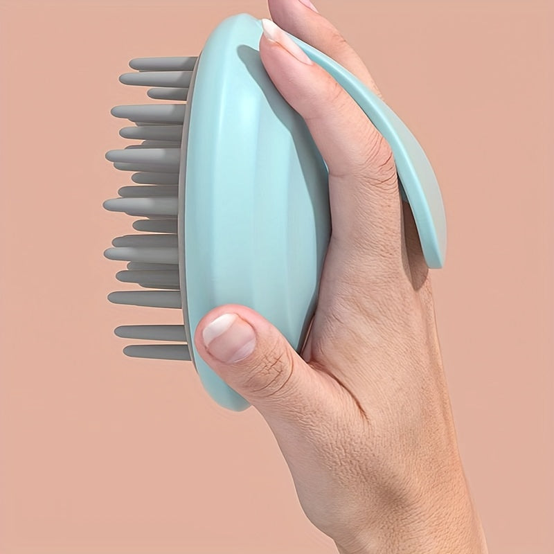Shampoo Scalp Massage Brush – Manual Hair Care Comb for Wet & Dry Use