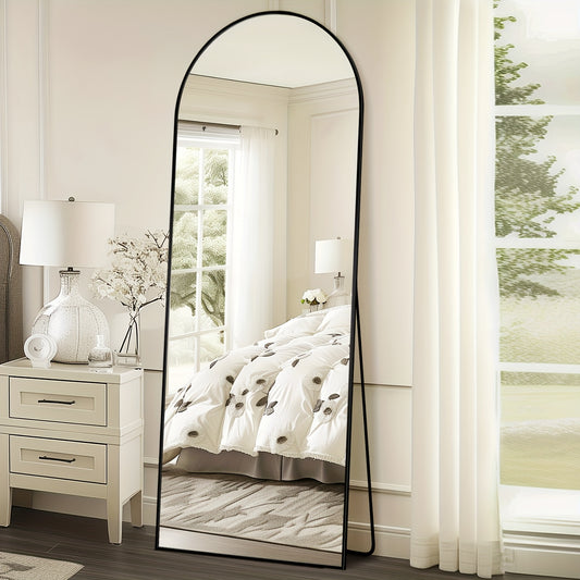 Arched Full-Length Floor Mirror with Stand – 58×19 Inch