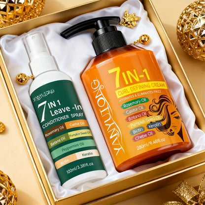 YANYUTONG Hair Care Set – Styling Cream & Leave-In Hair Spray with Plant Oils