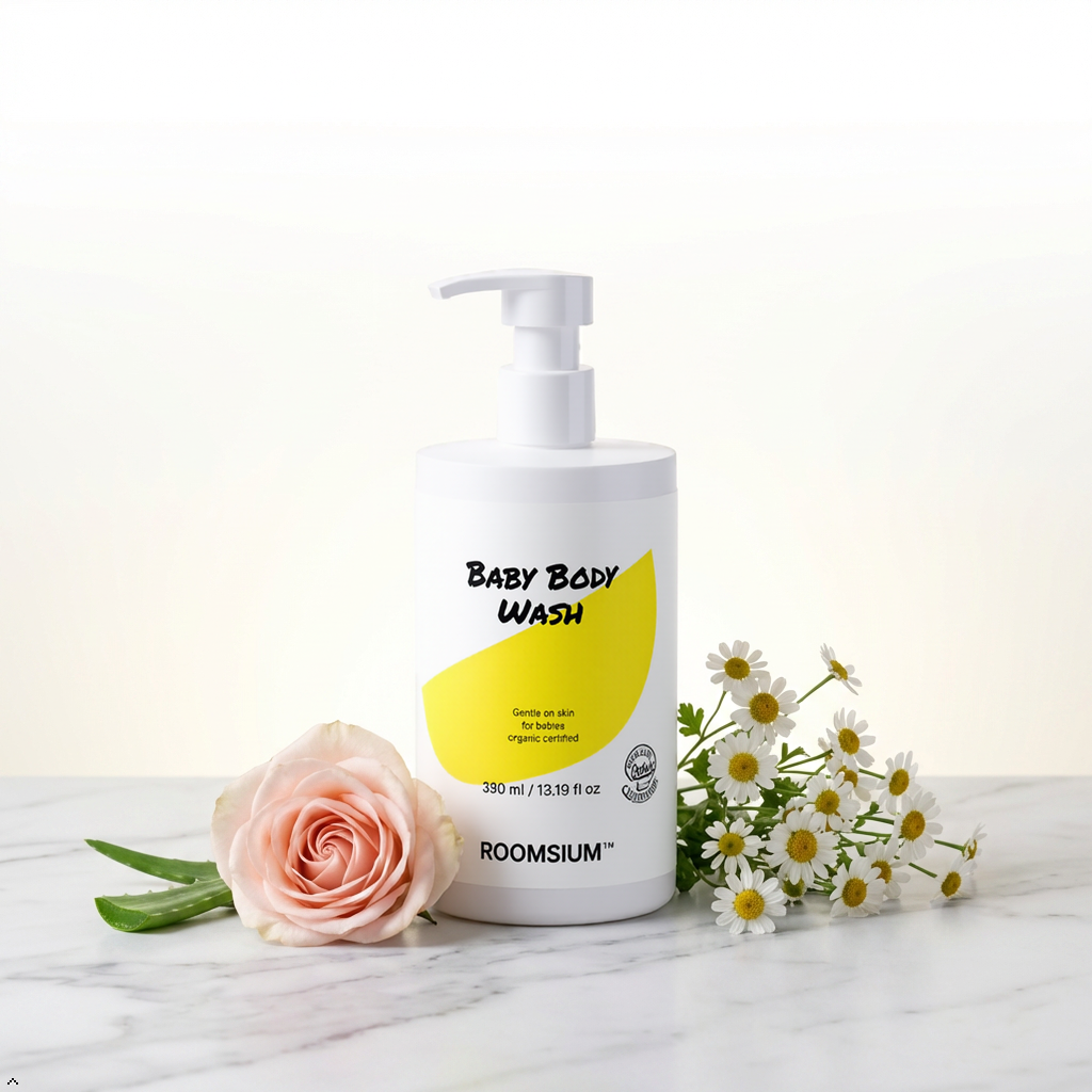 Roomsium Baby Body Wash Gentle Aloe And Rose Gel 13.19 Fl Oz