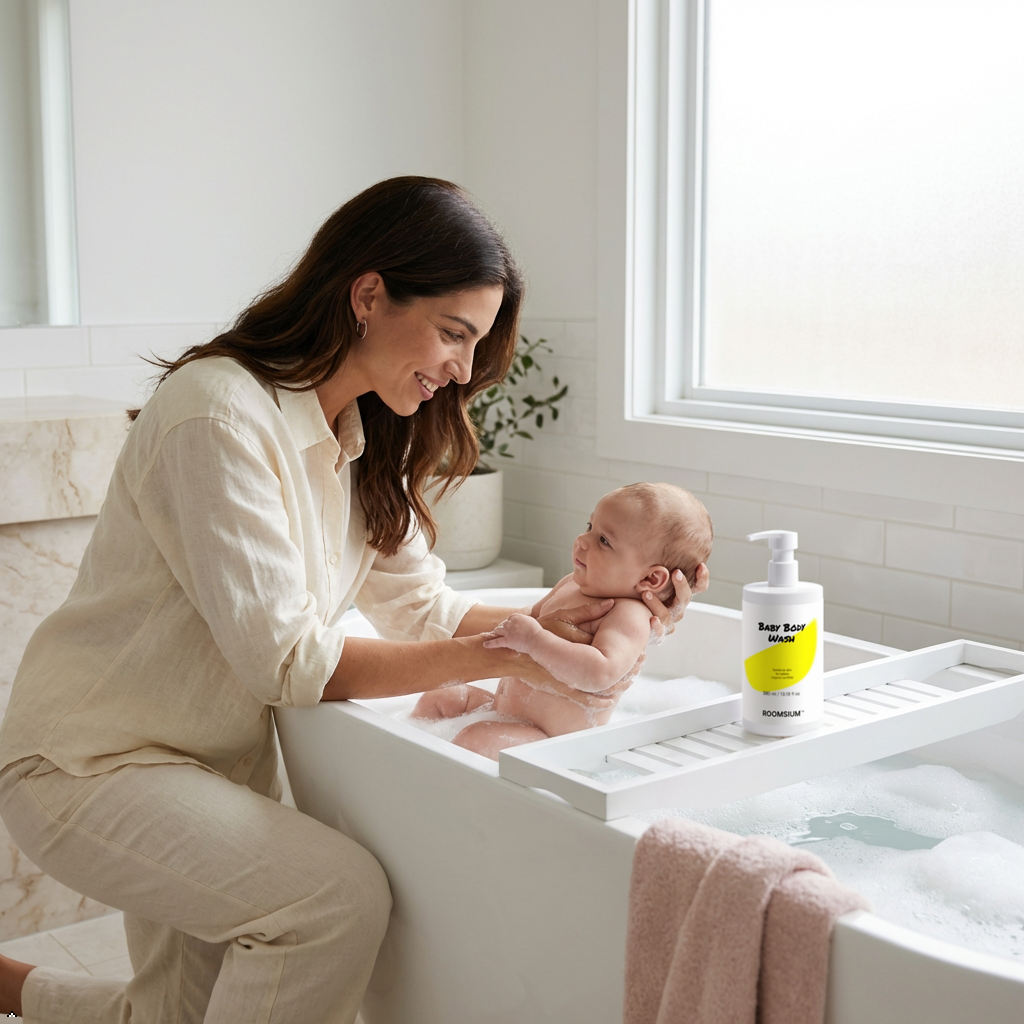 Roomsium Baby Body Wash Gentle Aloe And Rose Gel 13.19 Fl Oz